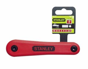 Šešiakampis raktų rinkinys Stanley 469262 sulankstomas, metrinis (7 vnt.) kaina ir informacija | Mechaniniai įrankiai | pigu.lt