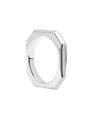 PDPAOLA Элегантное кольцо с родиевым покрытием SIGNATURE LINK Серебро AN02-378 цена и информация | Кольцо | pigu.lt