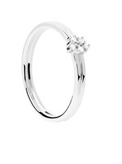 PDPAOLA Очаровательное серебряное кольцо с цирконами NOVA Silver AN02-615 цена и информация | Кольцо | pigu.lt