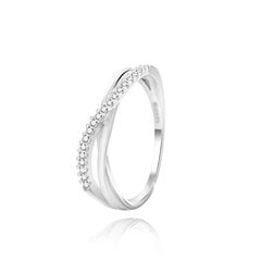 Beneto Сверкающее серебряное кольцо с цирконами AGG433 цена и информация | Кольца | pigu.lt