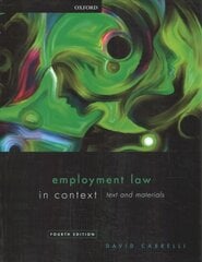 Employment Law in Context 4th Revised edition цена и информация | Книги по экономике | pigu.lt