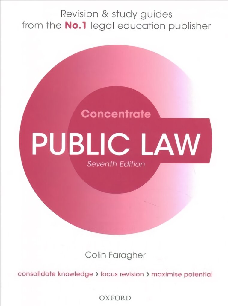 Public Law Concentrate: Law Revision and Study Guide 7th Revised edition цена и информация | Ekonomikos knygos | pigu.lt