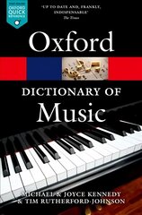 Oxford Dictionary of Music 6th Revised edition kaina ir informacija | Knygos apie meną | pigu.lt