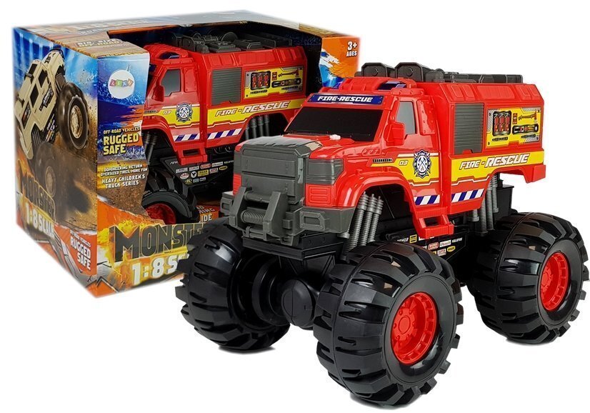 Žaislinis ugniagesių automobilis Monster kaina ir informacija | Žaislai berniukams | pigu.lt