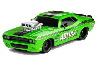 Nuotoliniu būdu valdomas automobilis Dodge Challenger 1:16, žalias kaina ir informacija | Žaislai berniukams | pigu.lt