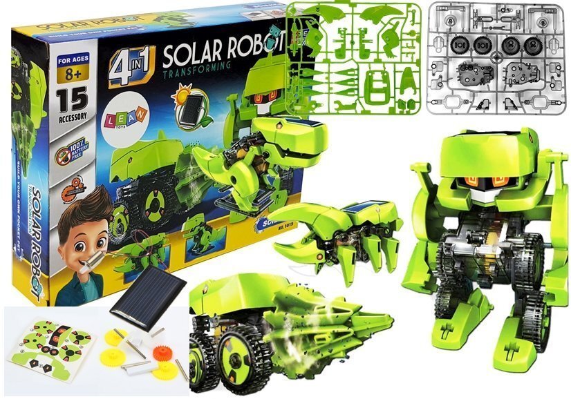 Mokslinis rinkinys - Transforming Solar Robot, 4in1 kaina ir informacija | Lavinamieji žaislai | pigu.lt