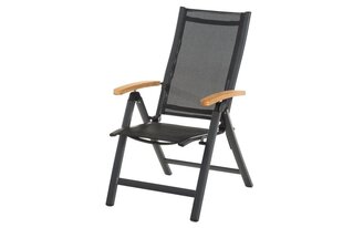 Sulankstoma kėdė 4Living, juoda цена и информация | Садовые стулья, кресла, пуфы | pigu.lt