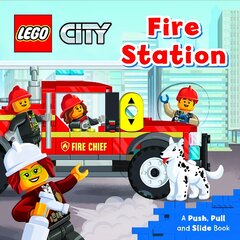 LEGO (R) City. Fire Station: A Push, Pull and Slide Book kaina ir informacija | Knygos mažiesiems | pigu.lt