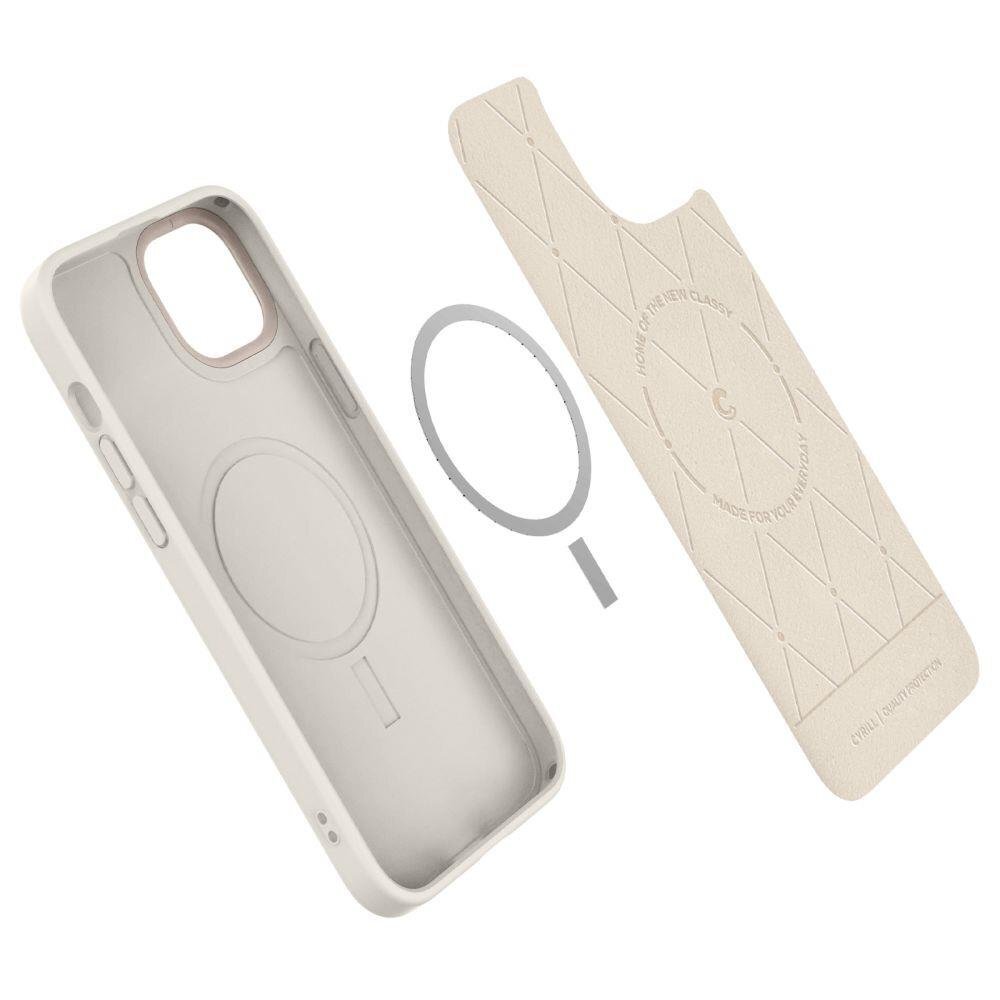 Spigen Cyrill Kajuk Safe Apple iPhone 14 Sand kaina ir informacija | Telefono dėklai | pigu.lt