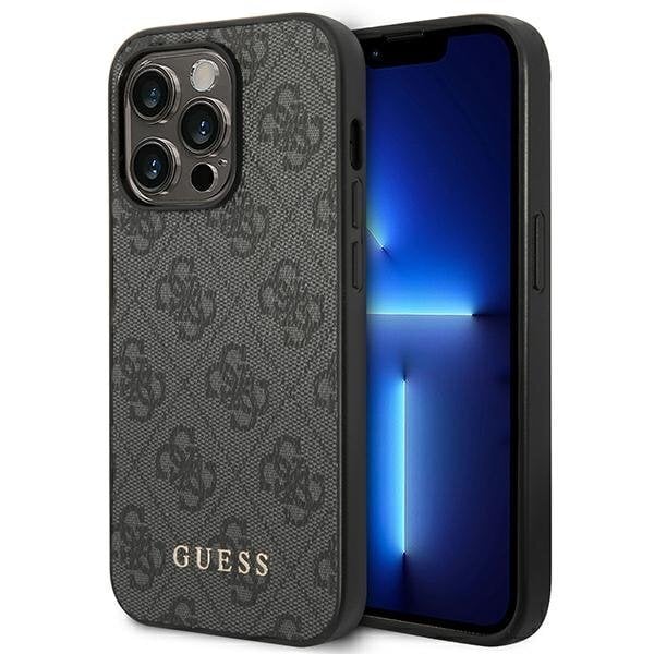 Dėklas Guess skirtas iPhone 14 Pro 6.1, pilka kaina ir informacija | Telefono dėklai | pigu.lt