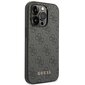 Guess GUHCP14XG4GFGR iPhone 14 Pro Max 6.7 &quot;gray / gray hard 4G Metal Gold Logo kaina ir informacija | Telefono dėklai | pigu.lt