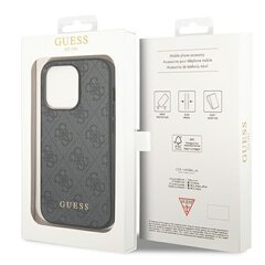 Guess GUHCP14XG4GFGR iPhone 14 Pro Max 6.7 "gray / gray hard 4G Metal Gold Logo цена и информация | Чехлы для телефонов | pigu.lt