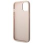 Guess GUHCP14SG4GFPI iPhone 14 6.1 &quot;pink / pink hard 4G Metal Gold Logo kaina ir informacija | Telefono dėklai | pigu.lt