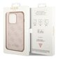 Guess GUHCP14XG4GFPI iPhone 14 Pro Max 6.7 &quot;pink / pink hard 4G Metal Gold Logo kaina ir informacija | Telefono dėklai | pigu.lt