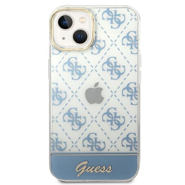 Guess GUHCP14SHG4MHB iPhone 14 6.1 &quot;blue / blue 4G Pattern Script цена и информация | Telefono dėklai | pigu.lt