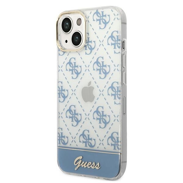 Guess GUHCP14SHG4MHB iPhone 14 6.1 &quot;blue / blue 4G Pattern Script kaina ir informacija | Telefono dėklai | pigu.lt