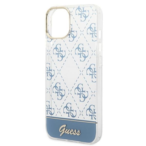 Guess GUHCP14SHG4MHB iPhone 14 6.1 &quot;blue / blue 4G Pattern Script цена и информация | Telefono dėklai | pigu.lt