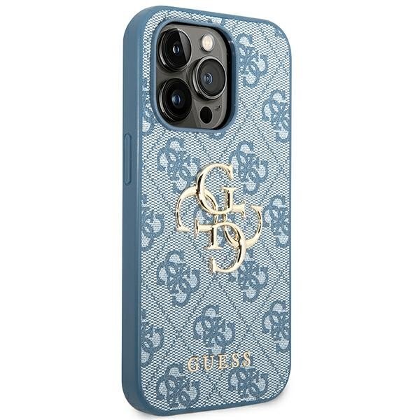 Guess GUHCP14X4GMGBL iPhone 14 Pro Max 6.7 &quot;blue / blue 4G Big Metal Logo цена и информация | Telefono dėklai | pigu.lt