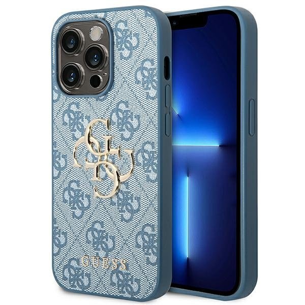 Guess GUHCP14X4GMGBL iPhone 14 Pro Max 6.7 &quot;blue / blue 4G Big Metal Logo цена и информация | Telefono dėklai | pigu.lt