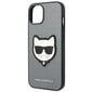 Karl Lagerfeld KLHCP14SSAPCHG iPhone 14 Saffiano Choupette Head Patch Silver kaina ir informacija | Telefono dėklai | pigu.lt