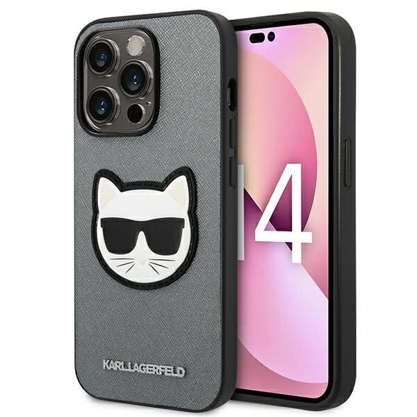 Karl Lagerfeld KLHCP14XSAPCHG skirtas iPhone 14 Pro Max, pilkas kaina ir informacija | Telefono dėklai | pigu.lt