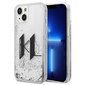 Karl Lagerfeld KLHCP14SLBKLCS skirtas iPhone 14, sidabrinis цена и информация | Telefono dėklai | pigu.lt