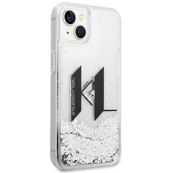 Karl Lagerfeld KLHCP14SLBKLCS skirtas iPhone 14, sidabrinis цена и информация | Telefono dėklai | pigu.lt