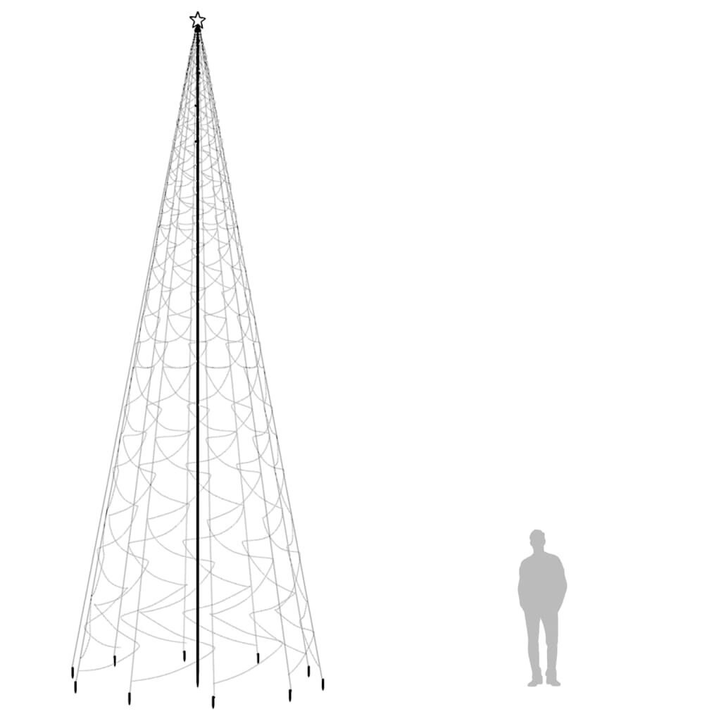 LED Kalėdų eglutė su kuoliuku, 3000LED, 800cm kaina ir informacija | Eglutės, vainikai, stovai | pigu.lt