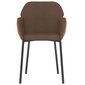 Valgomojo kėdės, 2vnt., rudos spalvos, audinys ir dirbtinė oda kaina ir informacija | Virtuvės ir valgomojo kėdės | pigu.lt