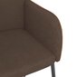 Valgomojo kėdės, 2vnt., rudos spalvos, audinys ir dirbtinė oda цена и информация | Virtuvės ir valgomojo kėdės | pigu.lt