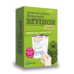 Pearson REVISE AQA GCSE (9-1) Maths Foundation Revision Cards: for home learning, 2022 and 2023 assessments and exams цена и информация | Книги для подростков и молодежи | pigu.lt
