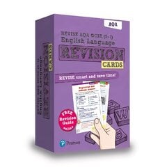 Pearson REVISE AQA GCSE (9-1) English Revision Cards: for home learning, 2022 and 2023 assessments and exams kaina ir informacija | Knygos paaugliams ir jaunimui | pigu.lt