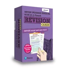 Pearson REVISE Edexcel GCSE (9-1) French Revision Cards: for home learning, 2022 and 2023 assessments and exams цена и информация | Книги для подростков и молодежи | pigu.lt