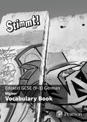 Stimmt! Edexcel GCSE German Higher Vocab Book (pack of 8) цена и информация | Книги для подростков и молодежи | pigu.lt