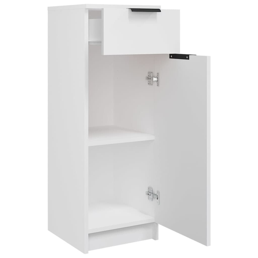 Vonios kambario spintelė, Apdirbta mediena, 32x34x90cm, balta kaina ir informacija | Vonios spintelės | pigu.lt