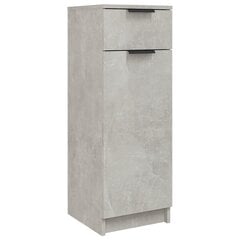 Vonios kambario spintelė, Apdirbta mediena, 32x34x90cm, betono pilka kaina ir informacija | Vonios spintelės | pigu.lt