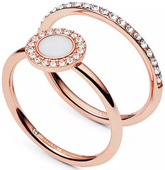 Fossil Позолоченное двойное кольцо с блестящим кольцом JF02666791 цена и информация | Кольцо | pigu.lt