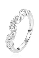 Современное серебряное кольцо с цирконами Beneto AGG388 цена и информация | Кольцо | pigu.lt
