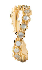 PDPAOLA Элегантное позолоченное кольцо с цирконами BLUE TIDE золотое кольцо AN01-460 цена и информация | Кольцо | pigu.lt