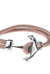 Victoria Walls Розовый кожаный браслет со стальным якорем VB1074S цена и информация | Женские браслеты | pigu.lt