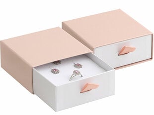JK Box Pudros spalvos dovanų dėžutė papuošalų rinkiniui DE-5 / A5 / A1 kaina ir informacija | Dovanų pakavimo priemonės | pigu.lt