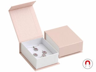 JK Box Pudros spalvos dovanų dėžutė papuošalų rinkiniui VG-6 / A5 / A1 kaina ir informacija | Dovanų pakavimo priemonės | pigu.lt