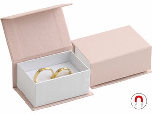 JK Box Pudros spalvos dovanų dėžutė vestuviniams žiedams VG-7 / A5 / A1 kaina ir informacija | Dovanų pakavimo priemonės | pigu.lt