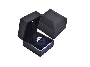 JK Box Кольцевая пластиковая коробка со светодиодной подсветкой KZ-3 / A25 цена и информация | Товары для упаковки подарков | pigu.lt