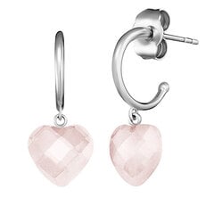 Engelsrufer Нежные серебряные серьги с розой ERE-HEART-RQ-CR цена и информация | Серьги | pigu.lt