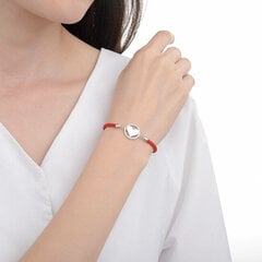 MOISS Красный текстильный браслет Сердце B0000775 цена и информация | Женские браслеты | pigu.lt