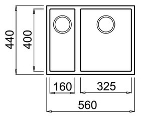 Раковина подвесная TEKA SQUARE 2B 560 TG, серая цена и информация | Раковины на кухню | pigu.lt