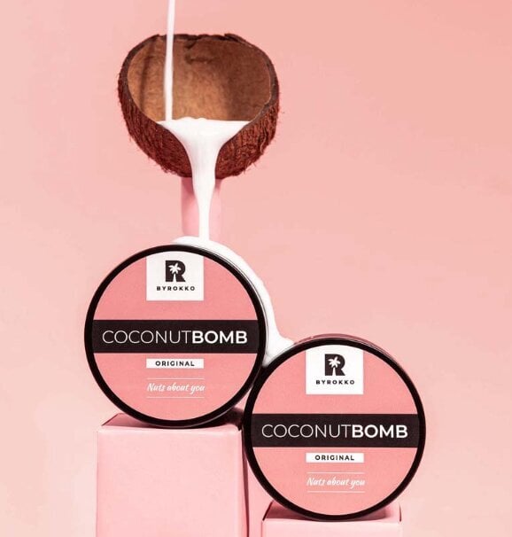 Maitinanti plaukų kaukė Byrokko Coconut Bomb, 180g kaina ir informacija | Priemonės plaukų stiprinimui | pigu.lt