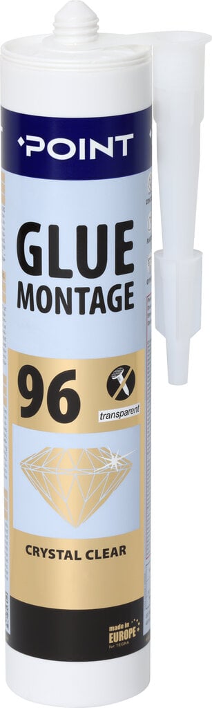 Klijai Glue Montage POINT 96, skaidrūs, 280 ml kaina ir informacija | Klijai | pigu.lt