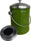 Bio atliekų surinkimo konteineris su aktyvintos anglies filtru Bioproffa bio atliekų perdirbimui ir kompostavimui, žalių samanų spalvos, 5 l, plienas kaina ir informacija | Komposto dėžės, lauko konteineriai | pigu.lt